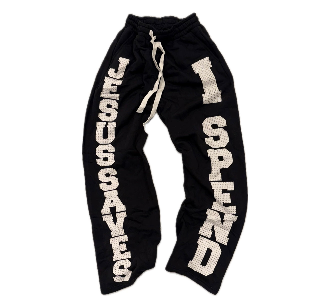 JSIS Rhinestone Sweatpants “Black