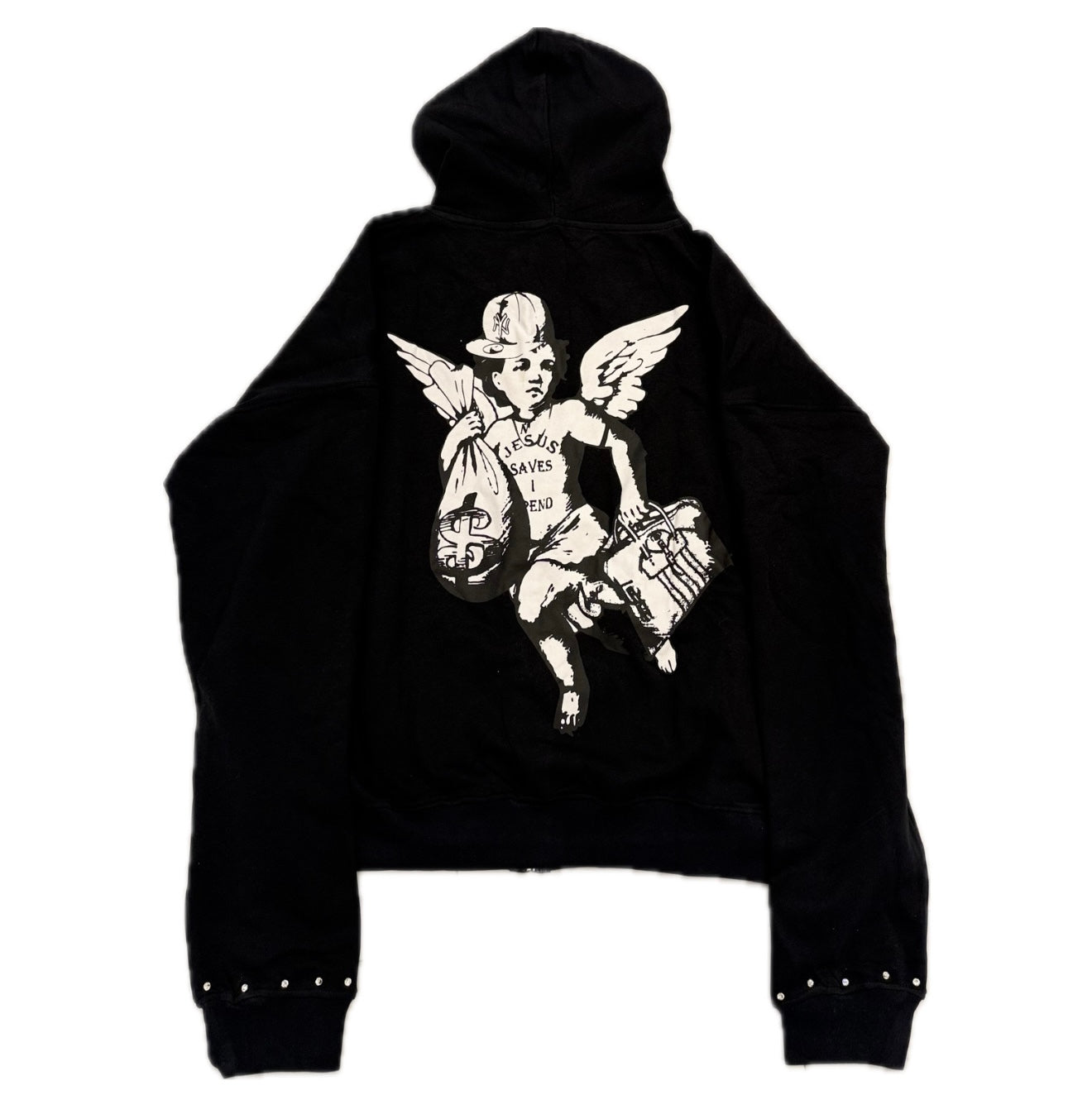 JSIS Rhinestone Zip Up “Black”