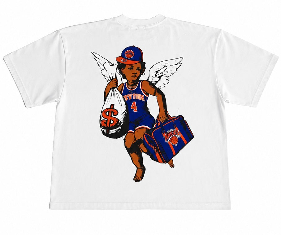 Jesus Saves Knicks Spend white tee