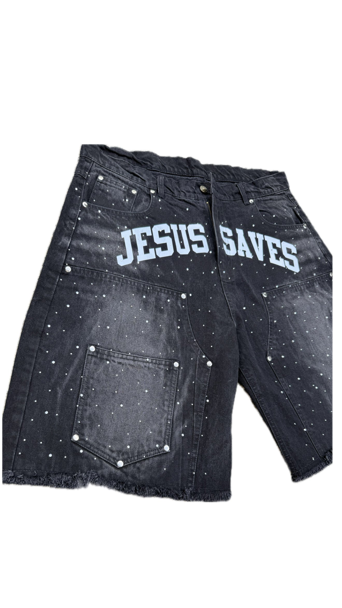 JSIS Rhinestone shorts black