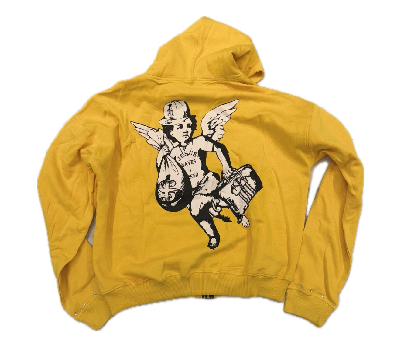 JSIS Rhinestone Zip Up “yellow”