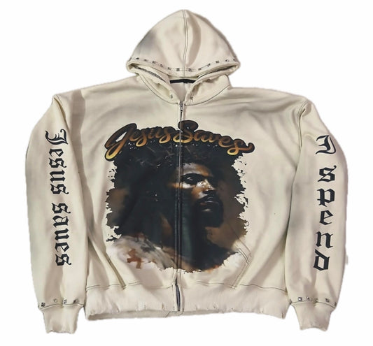 JSIS cream savior hoodie