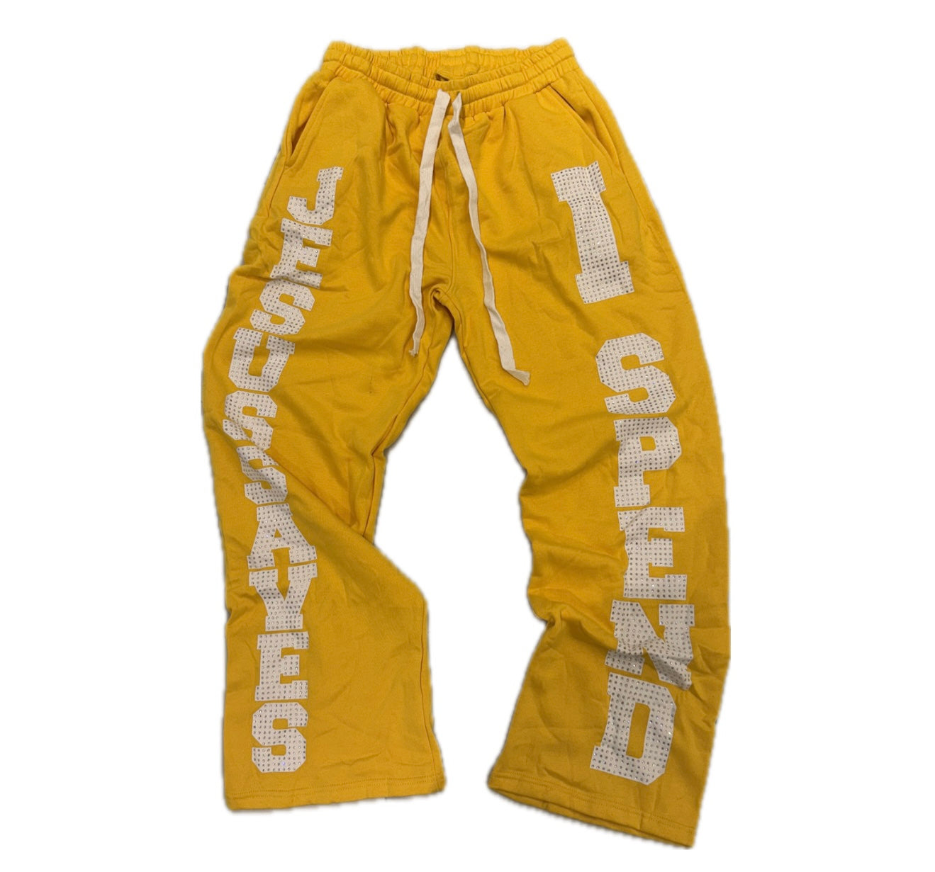 JSIS Rhinestone Sweatpants “yellow”