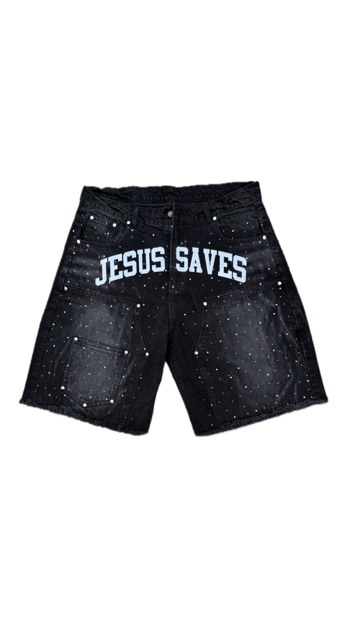 JSIS Rhinestone shorts black