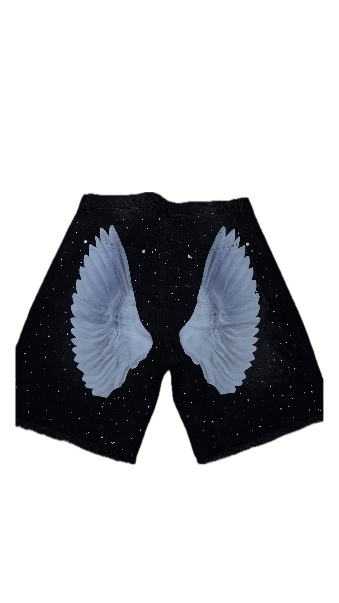 JSIS Rhinestone shorts black